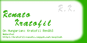 renato kratofil business card