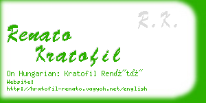 renato kratofil business card
